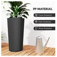 thumbnail image 6 of 29 Inch Outdoor Planters, Set of 2 - Plastic Flower Pots - Weather Resistant Stackable Plant Pots for Garden, Patio, Black, 6 of 9