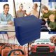 thumbnail image 4 of Deep Blue Travel Foot Rest Pillow, Portable Inflatable with Double Hand Pump Adjustable Three Layers Height Pillow, 4 of 5