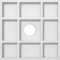 thumbnail image 1 of Ekena Millwork CMP10RK-02000 10 in. OD x 2 in. ID Square Rubik Architectural Grade PVC Contemporary Ceiling Medallion, 1 of 1