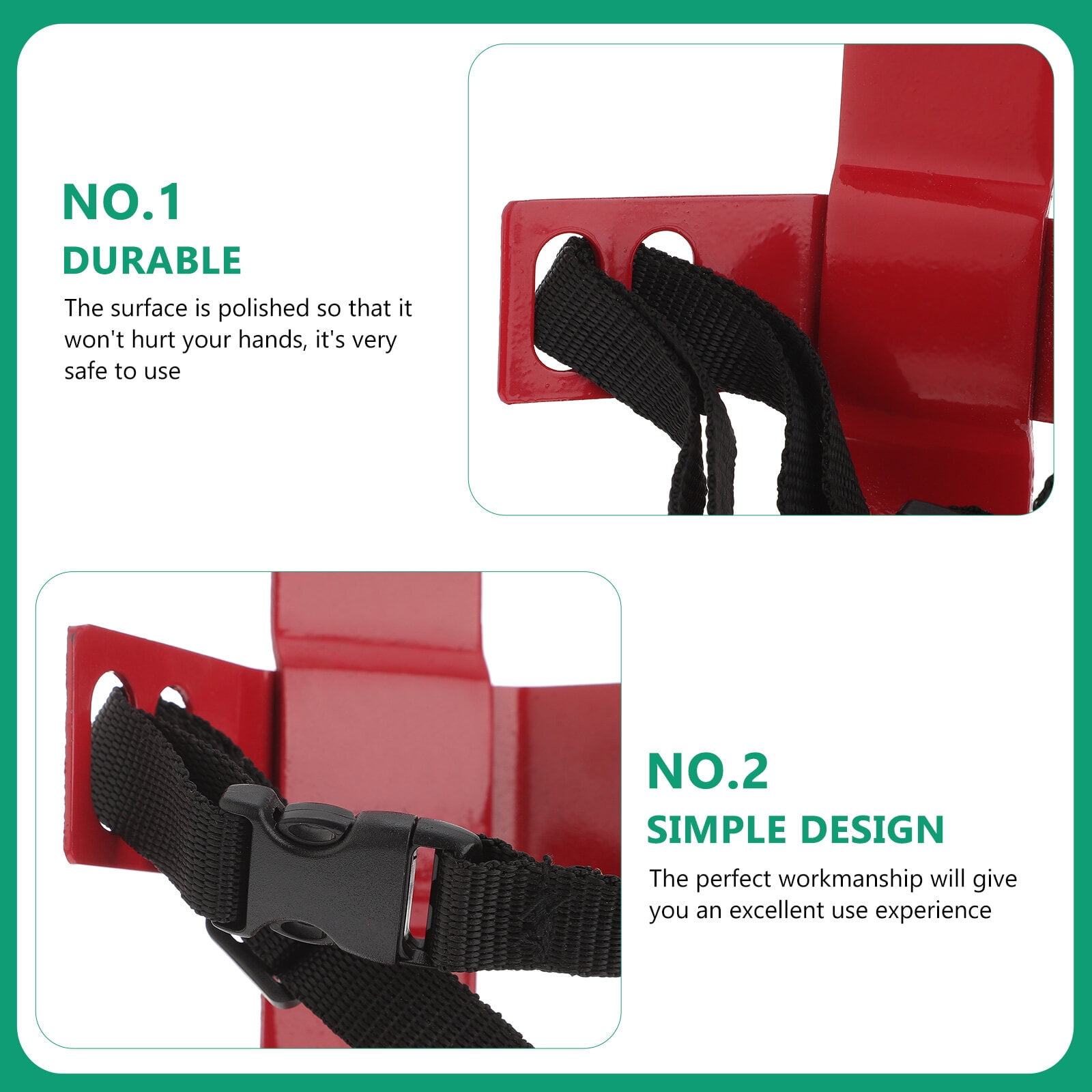 Pawsdot 1Pc Iron Fire Extinguisher Holder Wall Mount Durable Red Fire Extinguisher Bracket