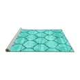 thumbnail image 2 of Ahgly Company Machine Washable Indoor Rectangle Trellis Turquoise Blue Modern Area Rugs, 7' x 10', 2 of 4