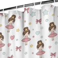 thumbnail image 3 of Ballet Princess Pattern Shower Curtain 36"x72" ,Bathroom Decorative Shower Curtains Set with 12 Hooks,Modern Waterproof Washable Shower Curtain, 3 of 6