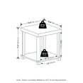 thumbnail image 3 of Furinno Turn-N-Tube Classic 2-Tier End Table, Side Table, Espresso/Black, 3 of 6