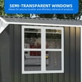 thumbnail image 3 of Dextrus 10' x 8' Outdoor Storage Shed, Waterproof Metal Shed with Windows, Lockable Doors Gray/White, 3 of 7