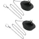 thumbnail image 1 of Tapón de fregadero de goma de 2 piezas con tapón de cadena de bolas, tapón de fregadero Universal de acero inoxidable con gancho, 1 of 5