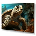 thumbnail image 2 of Designart "Traditional Seaside Turtle Scene I" Animals Turtle Canvas Wall Art, 2 of 7