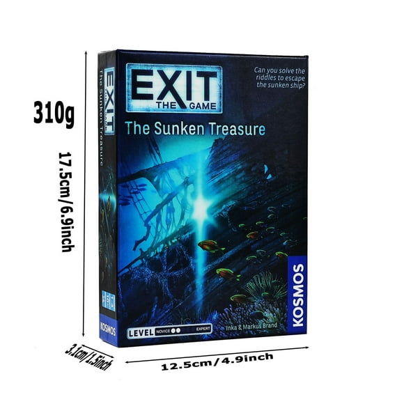 Exit: The sunken Treasure Full English family game room escape experience board game
