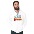 thumbnail image 3 of Funny Christian Y'all Need Jesus Zip Up Hoodie Men's Women's Brisco Brands S, 3 of 6