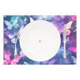 thumbnail image 2 of Butterflies Purple 12×18 inch Placemats Heat Resistant Washable Foldable Rectangular Placemats Set Decoration Indoor Outdoor for Kitchen Dining Table 6PCs, 2 of 8