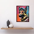 thumbnail image 2 of German Shepherd Wearing Police Hat Modern Pop Art Art Print Framed Poster Wall Decor 12x16 inch, 2 of 5