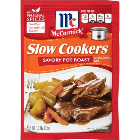 McCormick Slow Cookers Savory Pot Roast Seasoning Mix, 1.3 oz - Walmart.com
