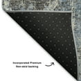 thumbnail image 5 of Addison Rugs Mayfield Premium Machine Washable Transitional Abstract Blue Rectangle Rug, 3' X 5' Machine Washable Transitional Abstract Blue Oversized Sherpa Throw Blanket, 5 of 6