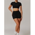 thumbnail image 3 of Conjuntos de entrenamiento for mujer, 2 piezas, sujetador deportivo, camiseta sin mangas, polainas de cintura alta, gimnasio, Yoga, ropa activa, Top de entrenamiento for mujer, 3 of 6