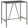 thumbnail image 3 of vidaXL 5 Piece Garden Bar Set Grey Poly Rattan& Solid Wood Acacia, 3 of 4