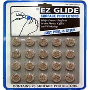 5/8" Sand Colored Circle Adhesive Protectors, 20 Pieces EZ Glide Protective Pads
