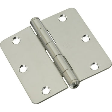 National Hardware - 514RC 3-1/2" 1/4R Door Hinge 1/pk - Stainless Steel