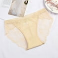 thumbnail image 3 of Panties for Women,Elegant Lace Ladies Underwear Seamless Triangle Panty with Pure Comfortable Breathable Design for Everyday Wear,Womens Underwear,Beige,M, 3 of 3