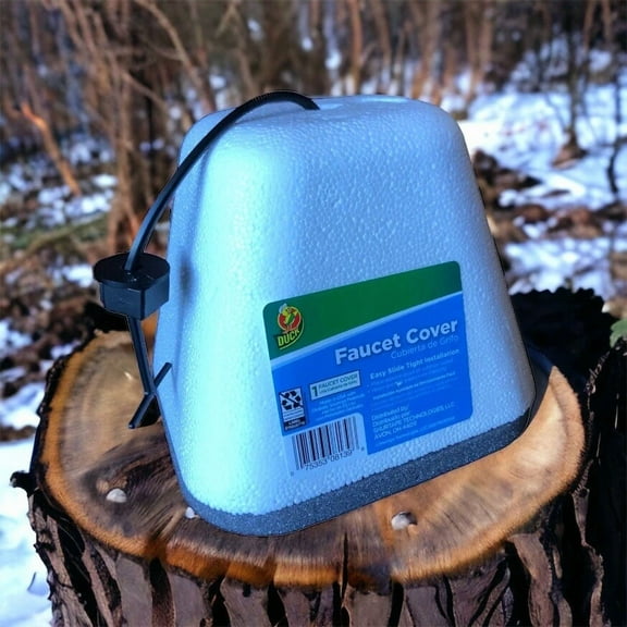 Duck Outdoor Insulate Faucet Cover White Outside Cold Weather Freeze Winter