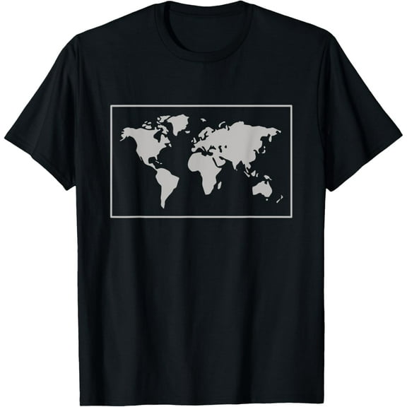 Minimalist Globe World Map T-shirt Travel Traveler Graphic T-Shirt