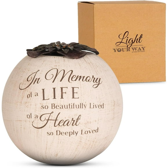 shiyou-Company 19009 Light Your Way Terra Cotta Candle Holder, In Memory, 5-Inch