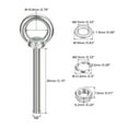 thumbnail image 2 of Lifting Eye Bolt 4 Sets M8x80mm Eye Bolt with Nut Washer 304 Stainless Steel Shoulder Lifting Ring Eye Bolt, 2 of 6