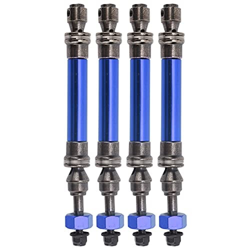 4Pcs RC Car Drive Shaft Metal Front Rear CVD Driving Shaft RC Axle Compatible with Slash 4X4 1/10 RC Car (Dark Blue) Model Car Accessories