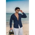 thumbnail image 2 of COOFANDY Mens Linen Button Down Shirt Casual Summer Beach Shirt Lightweight with Pockets for Travel Sun Protection, 2 of 6
