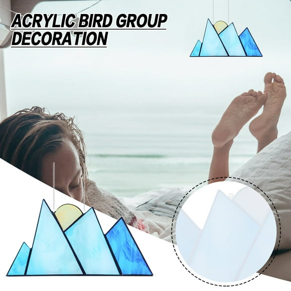 Adornos para ventanas | Atrapasueños y arte para ventanas para la decoración del hogar | Decoración colgante de acrílico hecha a mano para sala de estar, dormitorio, cuarto infantil y oficina
