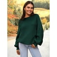 thumbnail image 3 of PRETTYGARDEN Womens Sweaters Fall Lantern Long Sleeve Oversized Sweater Casual Crewneck Chunky Knit Ribbed Pullover Tops, 3 of 9
