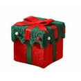 thumbnail image 2 of Christmas Gift Boxes Empty, Velvet Holiday Packaging Box with Lid, Festive Red Green Present Box for Xmas Party Favors Decorations, 2 of 8