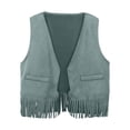 thumbnail image 3 of Tiijoy Boys Cowboy Fringe Vest Party Sleeveless Cardigan Cowboy Vest, Sizes 3-12, 3 of 3