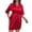 Red, variant on Womens Bathrobe Large Elastic Tine Solid Color Home Furnishing Half Sleeved Silk Navy Bathrobe Sizes XL