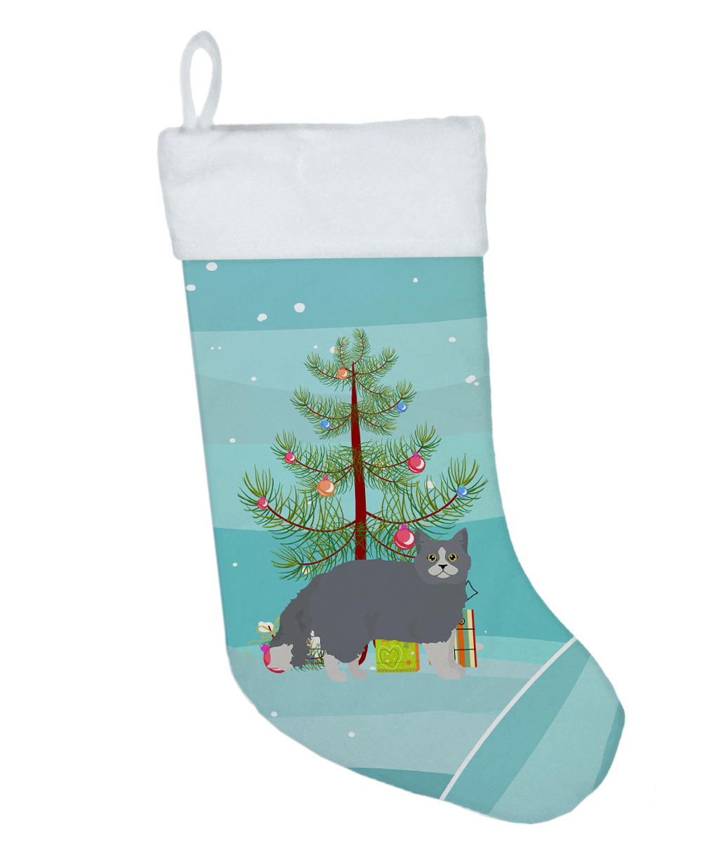 Selkirk Rex #1 Cat Merry Christmas Christmas Stocking 13.5 in x 18 in