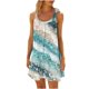 thumbnail image 1 of Vestido de Verano para las Mujeres Impreso sin Mangas Cuello Redondo, Suelto de Rodilla de Longitud Vestido Casual para la Primavera, 1 of 4