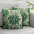 thumbnail image 3 of RUIYC Teal Green Grey Gray Pillow Covers Floral Print Decorative Throw Pillow Covers Outdoor Farmhouse Cushion Case for Couch Sofa Bed Decor, 3 of 5