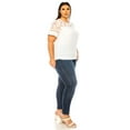 thumbnail image 5 of Women's Plus Size Classic Solid Top with Lace Accent - Casual and Elegant, 5 of 6