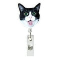thumbnail image 2 of Acrylic Cat Badge Reel, Retractable Cute Badge Reel, Kitten Insignia Holder with Alligator Clip, Badge Holder, Kitten ID Card Clip for Students Office Staff Nurse, Funny Badge Holder C, 2 of 6