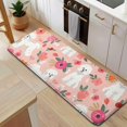 thumbnail image 5 of Pink Bichon Frise and Flower Kitchen Rug Mat,Kitchen Runner Rugs Non Skid Washable,Decorative Kitchen Floor Mats for Kitchen,Sink,Laundry,17"x47.2", 5 of 7