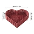 thumbnail image 2 of 1PCS Heart Woven Storage Basket: Rattan Bread Tray, Fruit Candy Snack Holder For Coffee Table, Kitchen, Living Room Decor, 2 of 5