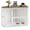 White, variant on Corner Dog Crate for Small Dogs – Space-Saving Indoor Kennel End Table with Feeding Bowls & Revolving Door – Wooden Decorative Pet Cage