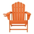 thumbnail image 3 of WestinTrends Highland Outdoor Patio HDPE Adirondack Chairs With Cup Holders (Set of 8), Orange, 3 of 10