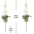 thumbnail image 5 of 2 Pcs Suspensions Macramé pour Plantes Intérieur Extérieur Panier Suspendu, 5 of 5