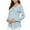 Blue, variant on Maternity Shirts for Women Women's Maternity Shirts, Ribbed Long Sleeve Pregnancy Sweaters Crew Neck Slit Side Knit Pregnant Tunic Tee Top (Khaki,S)