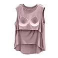 thumbnail image 5 of New Women’s Tank Tops with Built in Bras Loose Fits Breathable Sleeveless T-Shirt Comfy Casual Home Tops Red-a S, 5 of 8