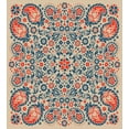 thumbnail image 3 of Ambesonne Paisley Duvet Cover Set, Floral Ornate Pattern Cultural Folk Persian Middle Eastern, Decorative 3 Piece Bedding Set with 2 Pillow Shams, King Size, Night Blue Orange Tan King Night Blue Orange Tan, 3 of 3