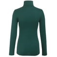 thumbnail image 4 of KOGMO Womens Long Sleeve Solid Basic Fitted Turtleneck Shirt, 4 of 5