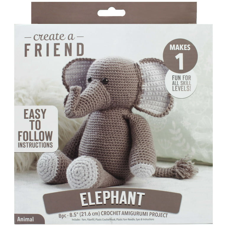 Leisure Arts Crochet Friend Kit SM Elephant