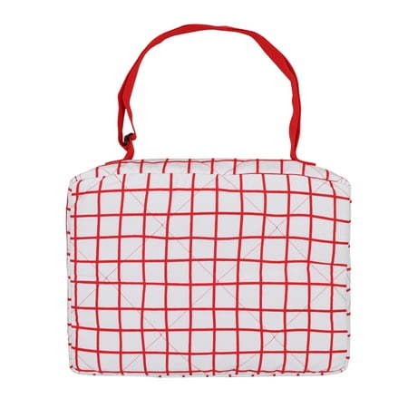 Mainstays Beach Blanket, Sand and Water Resistant, 79" x 59", Red Grid