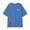 Blue, variant on Gyujnb Paris Print Side Slit Short Sleeve T Shirt Casual Round Neck Loose Tee (Girls),15-16 Years