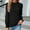 Black, variant on Leesechin Womens Pleated Long Sleeve Shirts Crew Neck Casual Tops Fall Loose Fitting T Shirt